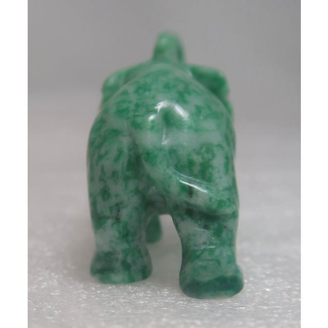 Vintage Miniature Well-Carved Uncommon Amazonite Stone, Lucky Elephant! For Sale - Image 10 of 13