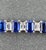 13.73 Ct Natural Emerald-Cut Sapphire & Diamond Tennis Bracelet For Sale - Image 4 of 8