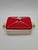 Mid-Century Modern Ceramic Butter Dish with a Red Metal Lid, 1950s For Sale - Image 3 of 12