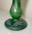 Tall Antique Sterling Silver Overlay Cameo Frosted Green Glass Flower Vase For Sale In New York - Image 6 of 12