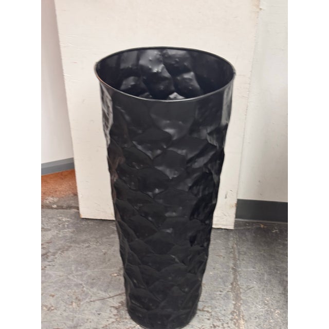 Vintage Hammered Planters, Pair For Sale - Image 10 of 12