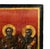Antique Greek Eastern Orthodox Religious Painted Icon Egg Tempera 3 Saints 1780 For Sale - Image 10 of 15