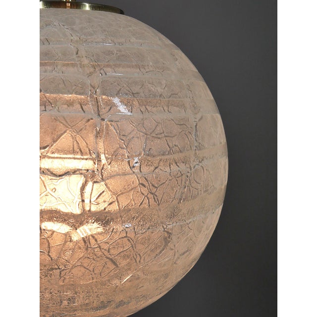 Ice Glass Ball Lamp by Doria Leuchten, 1970s For Sale - Image 9 of 17