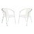 Indoor-Outdoor Stacking Armchair in White - a Pair For Sale