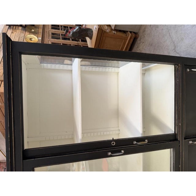 Black Antique Dispensary Display Case For Sale - Image 8 of 18