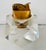 Transparent 1970s Lucite & Brass Table Lighter For Sale - Image 8 of 9