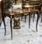 French French Style Brown Console Table With Gold Leaf Accents For Sale - Image 3 of 4