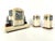 Beige French Art Deco Marble & Onyx Mantel Clock, 1930s, Set of 3 For Sale - Image 8 of 18