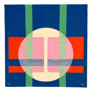 Bauhaus Wall Hanging Decor White Circle Over Structure by Herbert Bayer for NGM, Germany, 1988