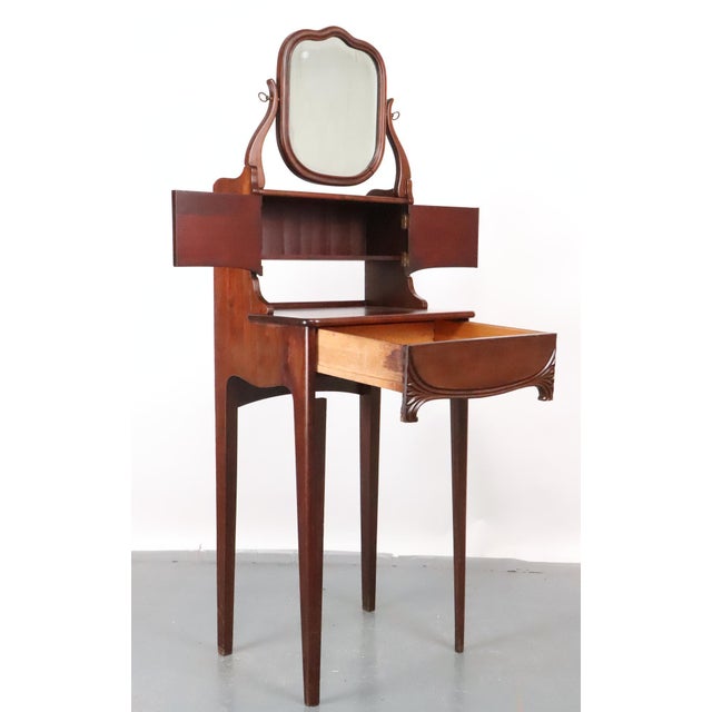 Art Nouveau Antique Art Nouveau Wood Dressing Table For Sale - Image 3 of 16