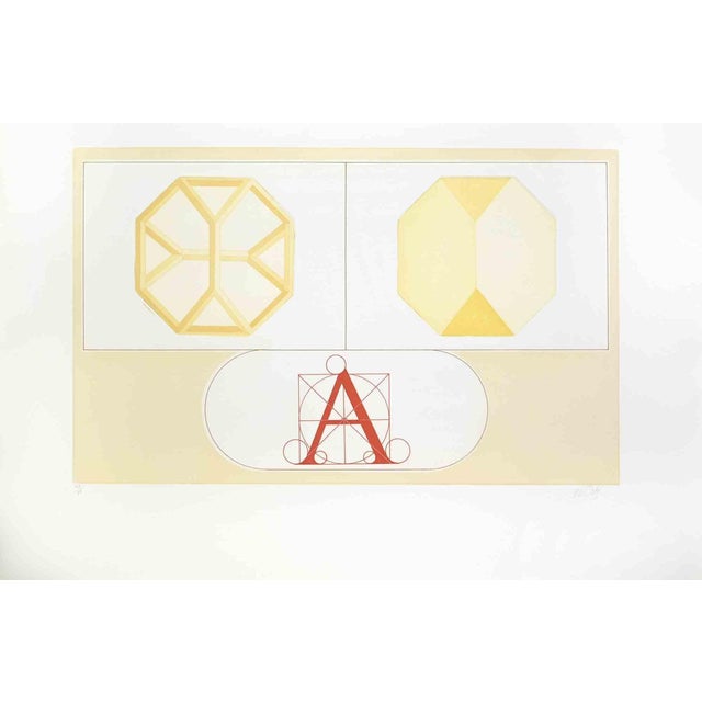 Lucio Del Pezzo, Decalogue N°9, Etching, 1970s For Sale