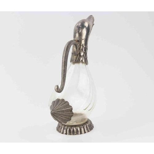 Vintage Silver Plated Duck Shaped Carafe by Silea, 1970s For Sale - Image 6 of 11