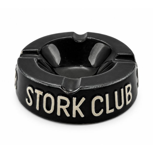 Vintage the Stork Club Nyc Nightclub Black Ceramic Ashtray For Sale - Image 14 of 14