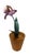 Purple French Porcelain Flower in Terracotta Pot For Sale - Image 8 of 11
