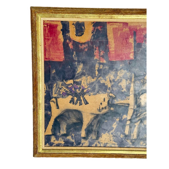 Abstract Early 20th Century Monumental Morris Broderson Abstract Gouache Painting For Sale - Image 3 of 6