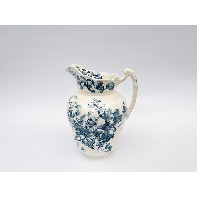 Antique Edwardian Kent Pattern Ironstone Jug from S. Hancock & Sons, 1890s For Sale - Image 5 of 10