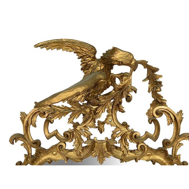 This Antique George III Style Giltwood Carved Wood Mirror is a stunning piece of Victorian-era furniture, perfect for...