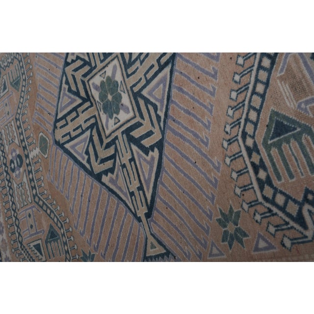 Salmon Turkish Square Oushak Rug 6' X 6'3'' For Sale - Image 8 of 11