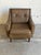 Mid-Century Modern Tufted Leather Lounge Chair Danish Mid-Century Modern Armchair 1960s For Sale - Image 3 of 9
