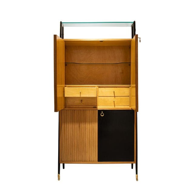 Wood Mid-Century Modern Bar Cabinet by Ico Parisi, 1950 For Sale - Image 7 of 15