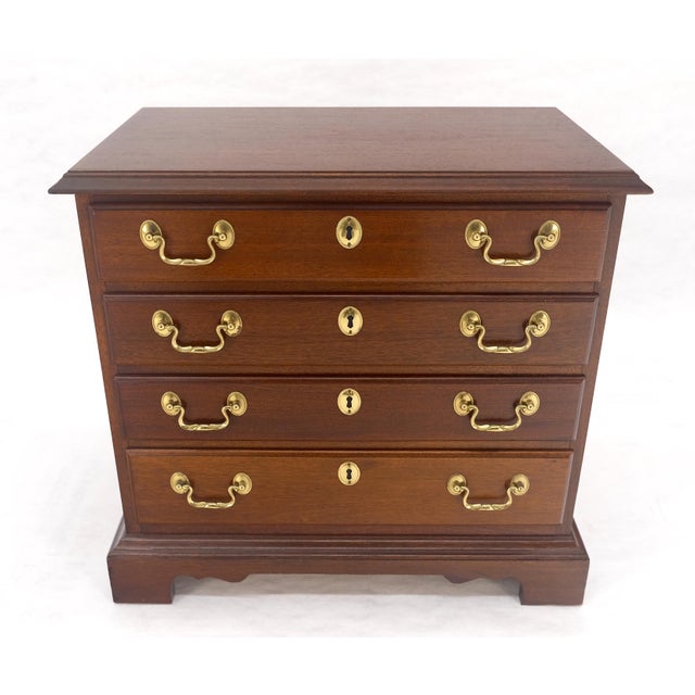 Council Compact Mahogany 4 Chest Night Stand Side Table Mint For Sale - Image 12 of 16