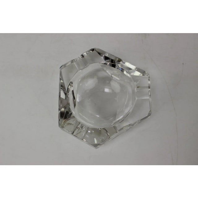 Mid-Century Ashtray Diamond Bohemia Glass, 1970s For Sale - Image 6 of 9