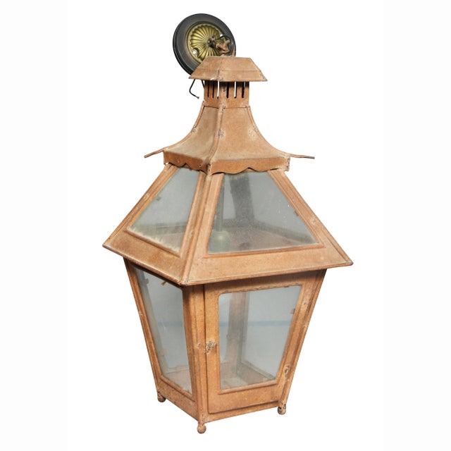 Triangular shape with glass panels.