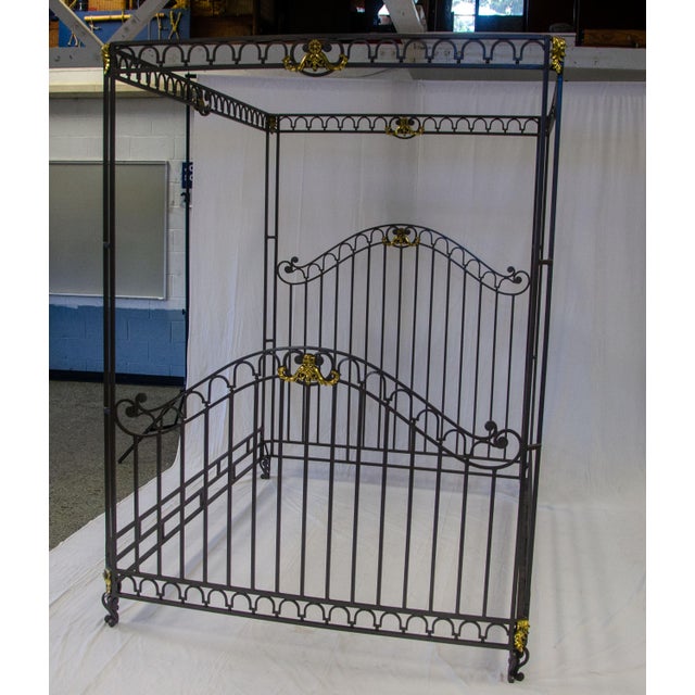 1960s Iron Canopy Bed For Sale - Image 5 of 14