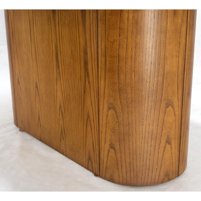 Pace Collection Single Pedestal Base Oval racetrack Shape Two Leaves Cerused Oak Dining Table For Sale - Image 4 of 10