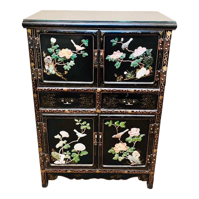 1950’s-1970’s Hollywood Regency Asian Revival/Chinese Chinoiserie Style Cabinet For Sale