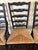 2010s French Country Black Ladder-Back Dining Chairs With Woven Seats (Set of 8) For Sale - Image 5 of 9