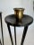 Mid 20th Century A Pair of MId Century Modern Black Metal and Brass Candlesticks For Sale - Image 5 of 10
