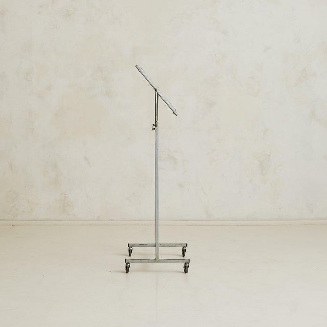 French Adjustable Metal Floor Mirror on Casters, 1940s - 2 Available For Sale - Image 9 of 18