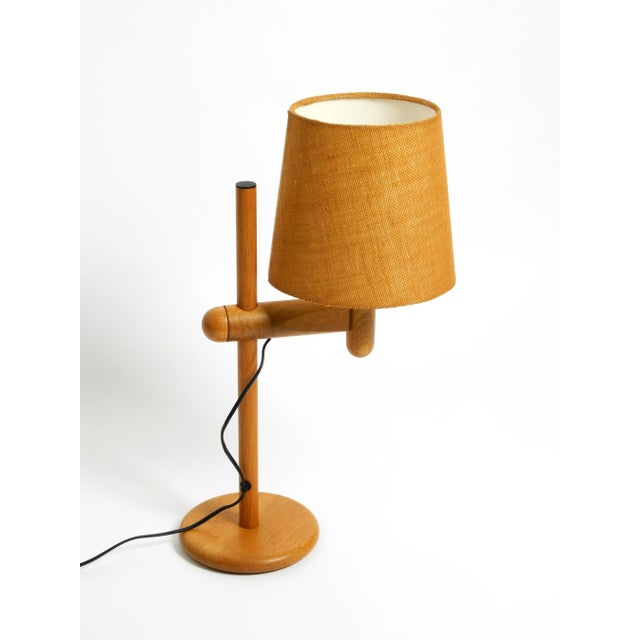 Oak Table Lamp with Height-Adjustable Shade from Temde, 1960s For Sale - Image 18 of 18