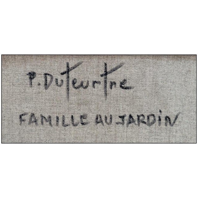 Mid 20th Century Mid 20th Century Famille Au Jardin, Pierre Eugène Duteurtre For Sale - Image 5 of 5