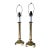 Pair of Brass Candlestick Lamps For Sale