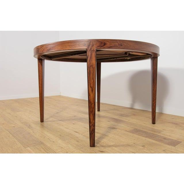 Mid-Century Modern Extendable Dining Table in Rosewood by Severin Hansen for Haslev Møbelsnedkeri, Denmark, 1960s For Sale - Image 15 of 18