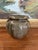 1970s Vintage Studio Pottery Jar With Glazed Bird Silhouette and Earthy Green Finish For Sale - Image 5 of 9