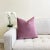 Contemporary Mauve Box Pillow With Feather Down Insert For Sale - Image 3 of 5