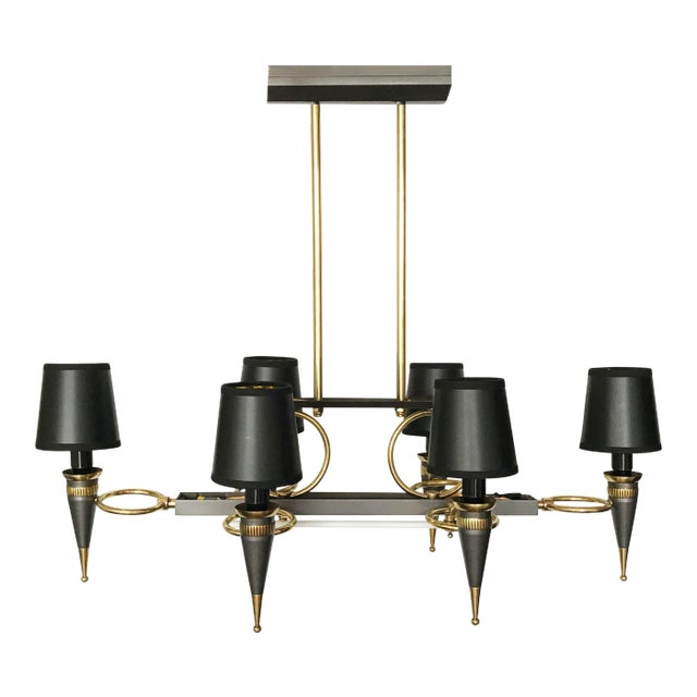 French Vintage Chandelier by Arlus For Sale