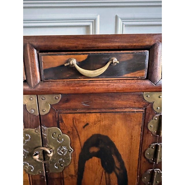 Korean Antique Pine and Persimmon Wood Stacking Nong Cabinets For Sale - Image 14 of 18