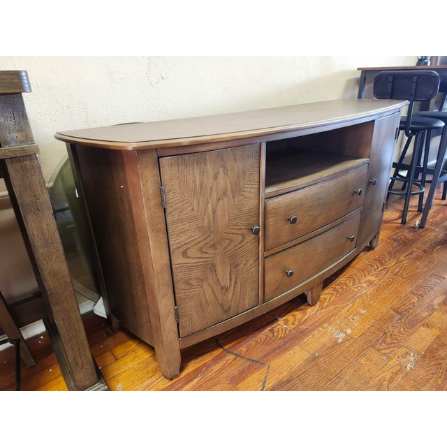 Brown Hammary Primo III Collection Entertainment Console Tv Stand Media Cabinet Attributed For Sale - Image 8 of 17