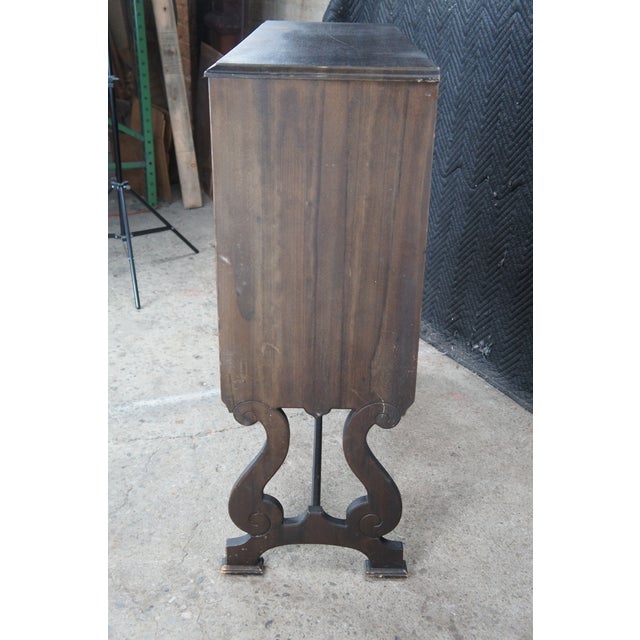 Antique Victorian Udell Works Walnut Record Cabinet Console Sideboard 42" For Sale - Image 6 of 12