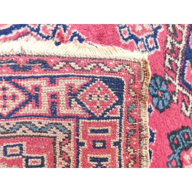 Burgundy Antique Hand Knotted Turkish Anatolian Runner Rug. 2'5"x 18'1" For Sale - Image 8 of 10