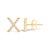 Contemporary 10K Yellow Gold 1/10 Cttw Diamond 'X' Initial Stud Earring For Sale - Image 3 of 5