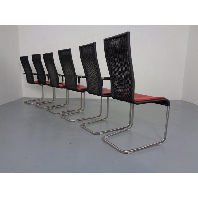 Black Kragstuhl D21 & B20 Cantilever Chairs by Jean Prouve & Axel Bruchhäuser for Tecta, 1980s, Germany, Set of 6 For Sale - Image 8 of 18