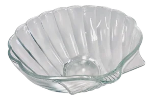 Modernist Style Glass Seashell Dish Bowl