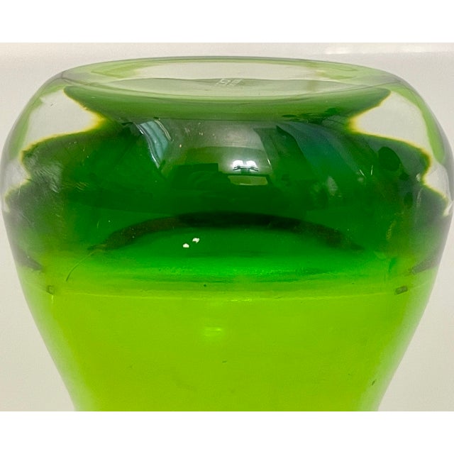 Modernist Art Glass Trio: Schott Zwiesel "Arte Nova" Emerald Totem & Nordic Glass Vases - Set of 3 For Sale - Image 15 of 15