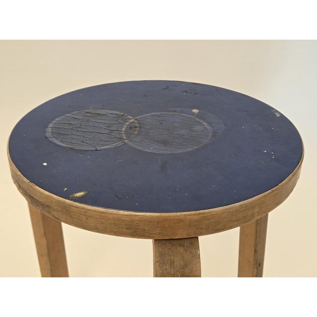Blue Vintage Stools by Alvar Aalto for Artek, 1950s, Set of 2 For Sale - Image 8 of 15