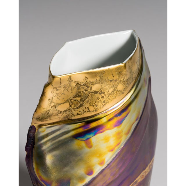 Ceramic Porcelain Eosin Vases by Johan Van Loon and Helmut Drexler for Rosenthal, 1990s, Set of 2 For Sale - Image 7 of 18